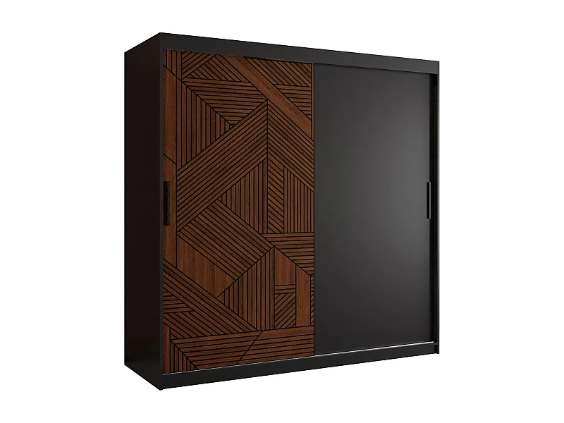 Armoire Marsylia À Portes Coulissantes 200/180/62 2 portes (Noir)