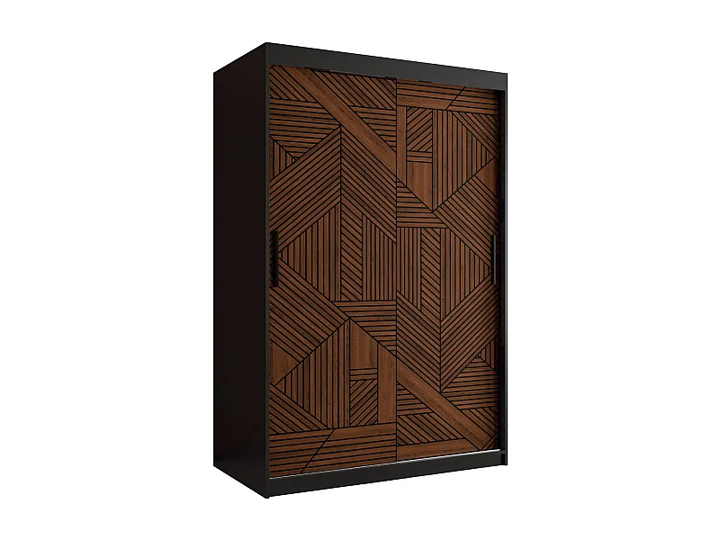 Armoire MARSYLIA 1 À Portes Coulissantes 200/120/62 2 portes (Noir)
