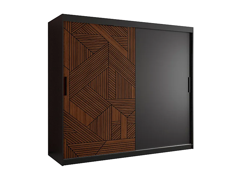 Armoire Marsylia À Portes Coulissantes 200/200/62 2 portes (Noir)