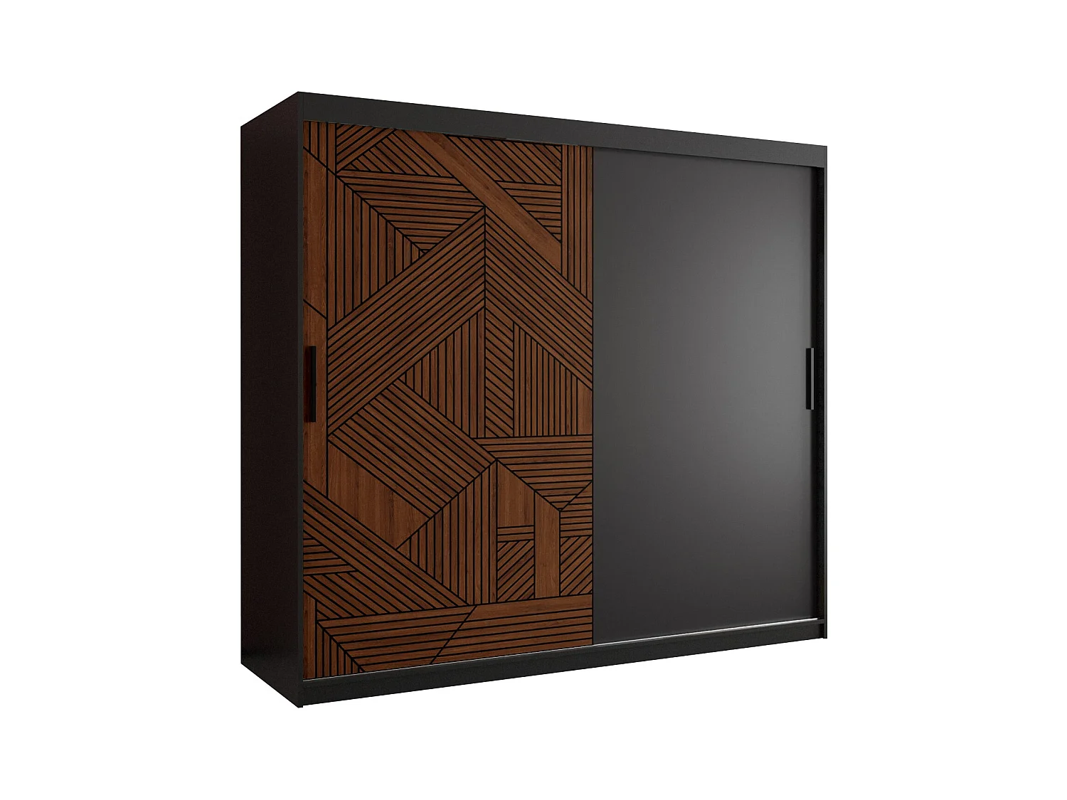 Armoire Marsylia À Portes Coulissantes 200/200/62 2 portes (Noir)