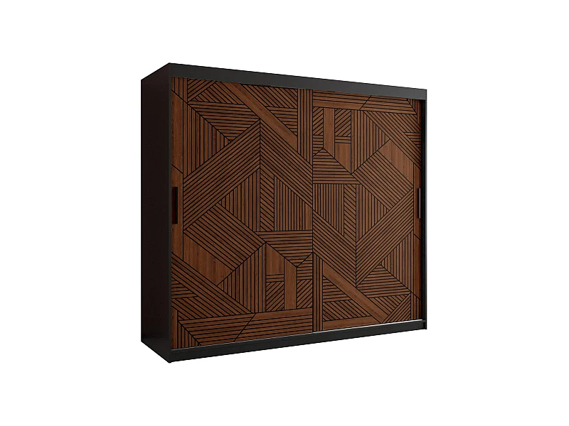 Armoire MARSYLIA 1 À Portes Coulissantes 200/200/62 2 portes (Noir)