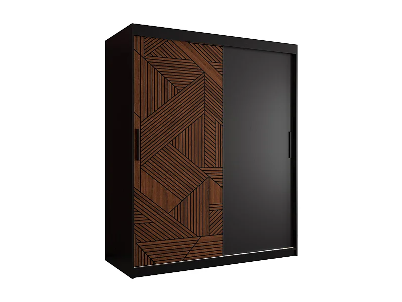 Armoire Marsylia À Portes Coulissantes 200/150/62 2 portes (Noir)