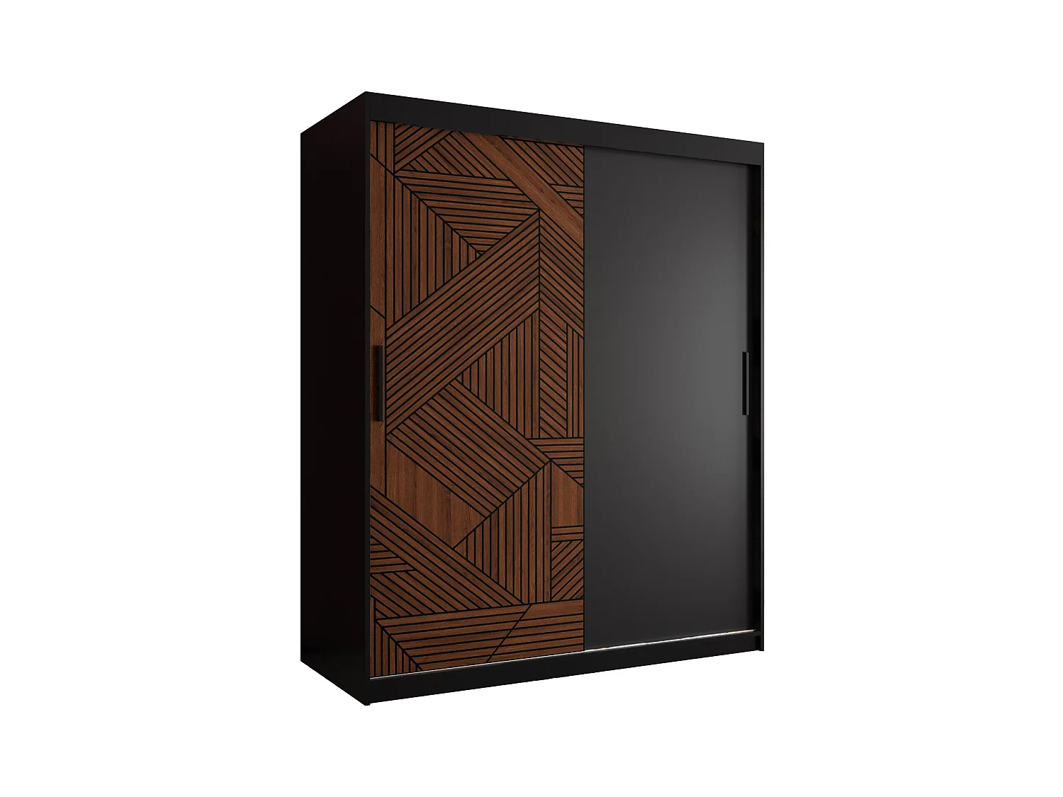 Armoire Marsylia À Portes Coulissantes 200/150/62 2 portes (Noir)