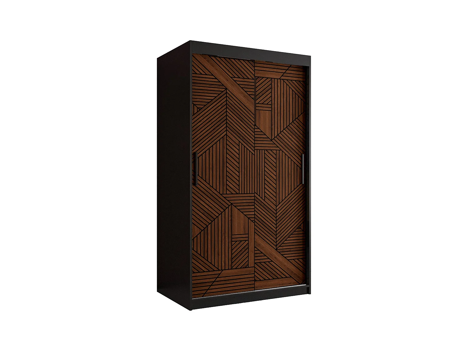 Armoire MARSYLIA 1 À Portes Coulissantes 200/100/62 2 portes (Noir)