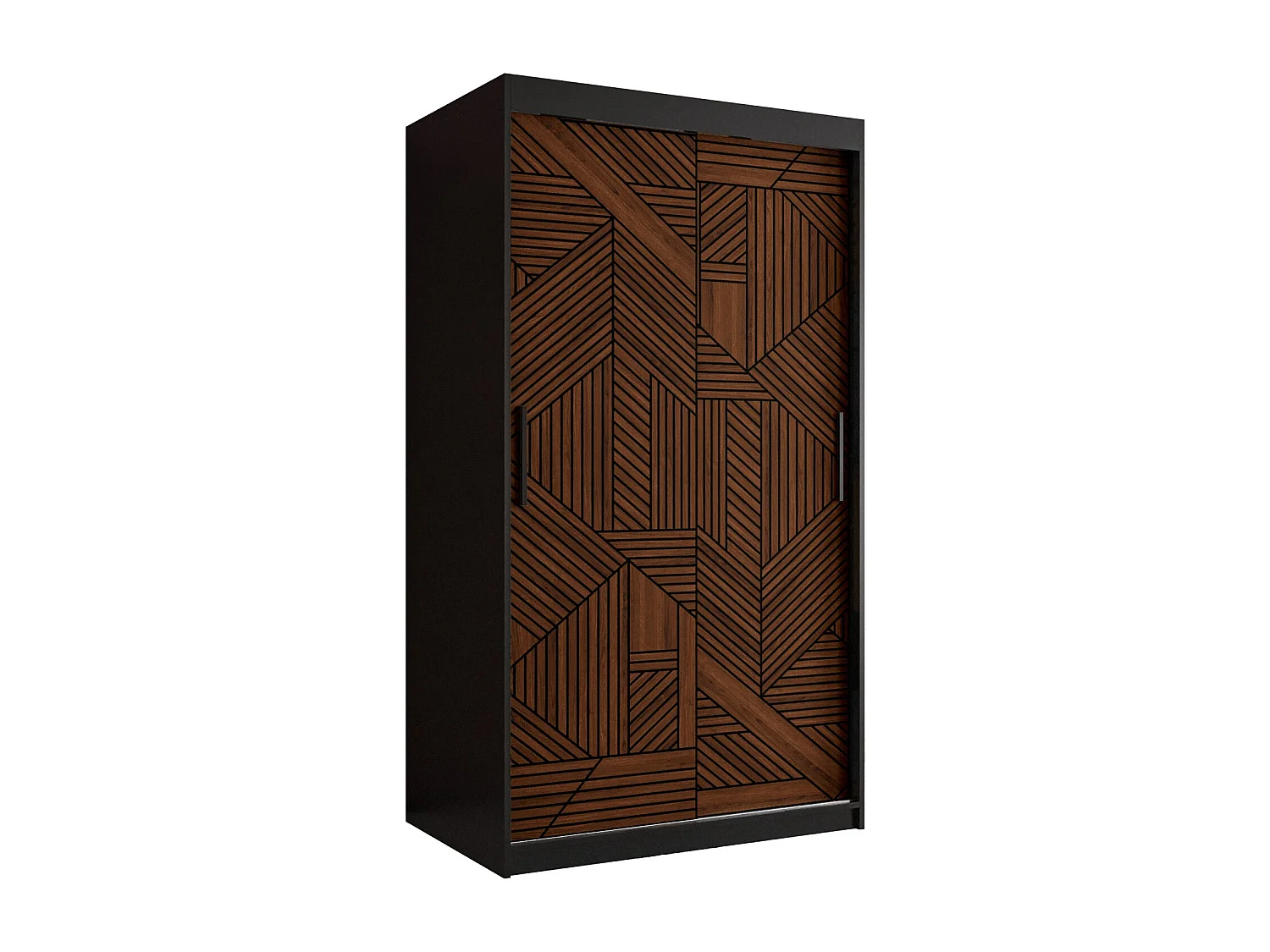 Armoire MARSYLIA 1 À Portes Coulissantes 200/100/62 2 portes (Noir)