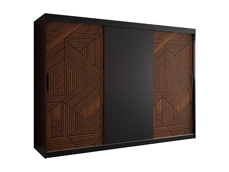 Armoire Marsylia À Portes Coulissantes 200/250/62 3 portes (Noir)