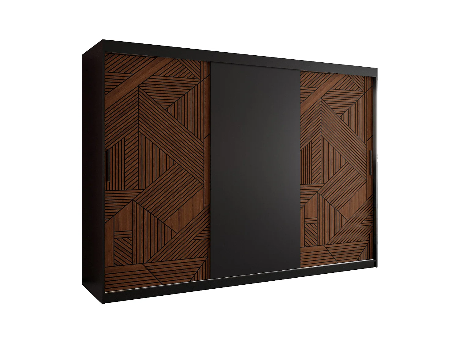 Armoire Marsylia À Portes Coulissantes 200/250/62 3 portes (Noir)