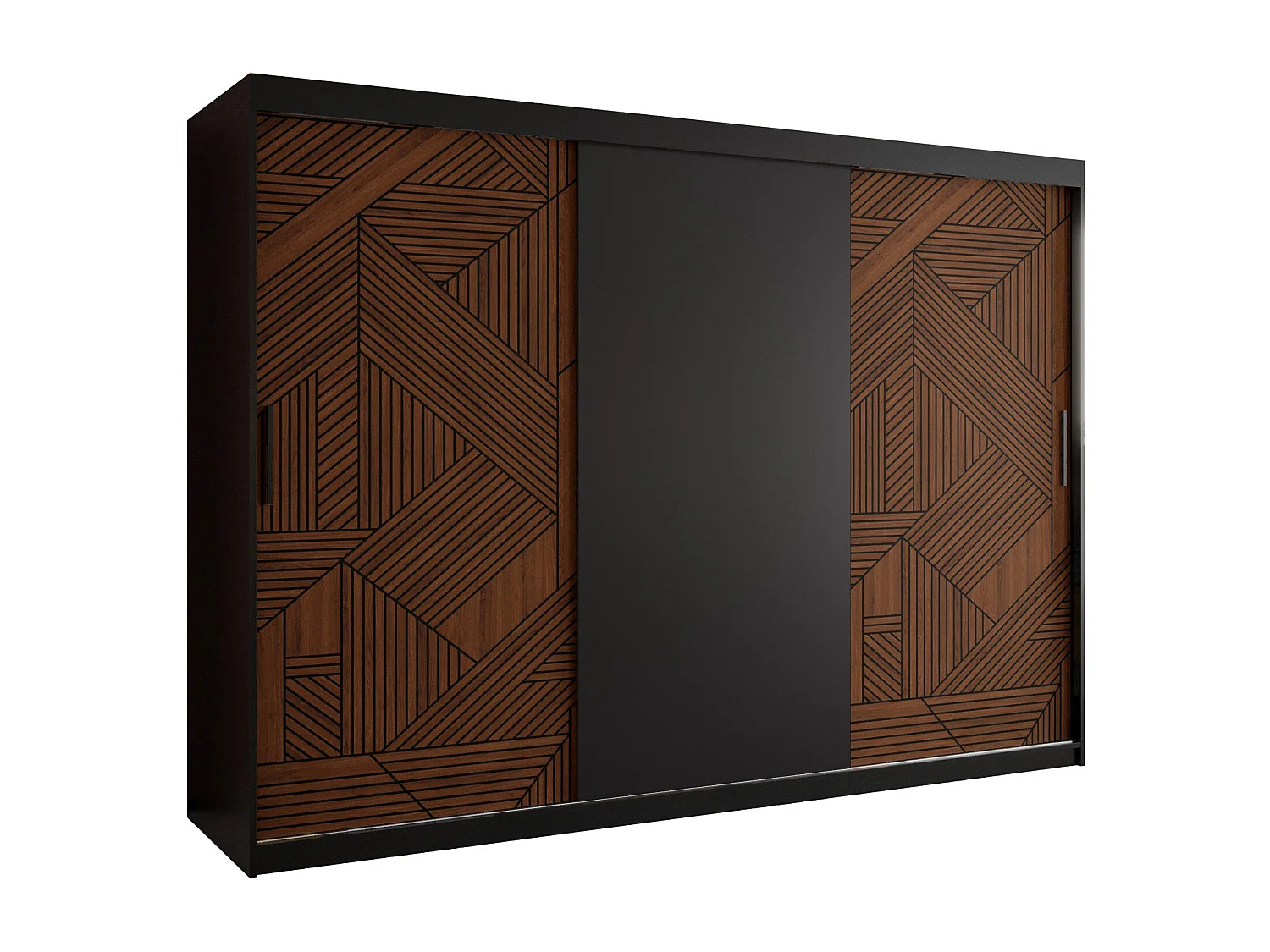 Armoire Marsylia À Portes Coulissantes 200/250/62 3 portes (Noir)