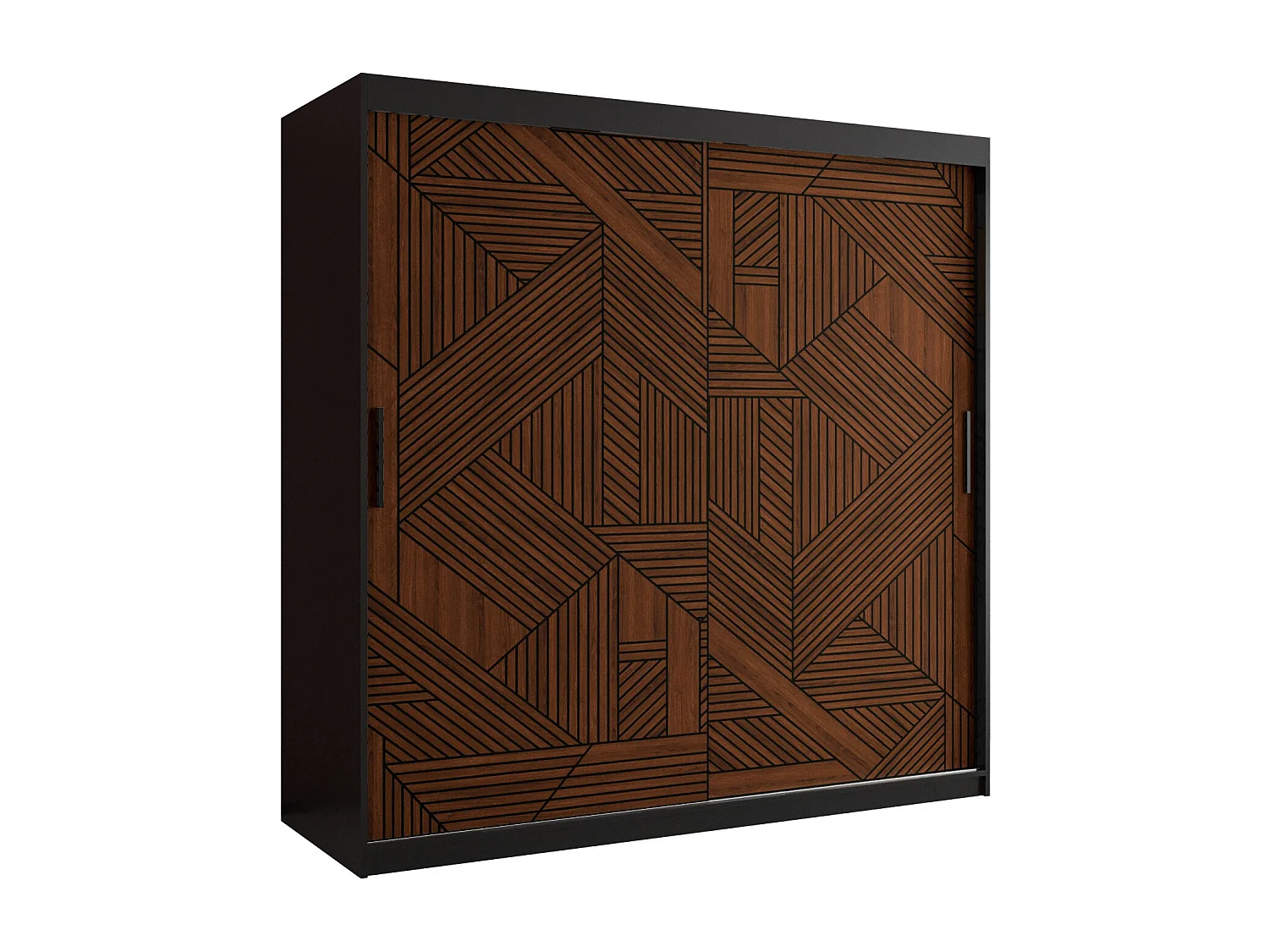 Armoire MARSYLIA 1 À Portes Coulissantes 200/180/62 2 portes (Noir)