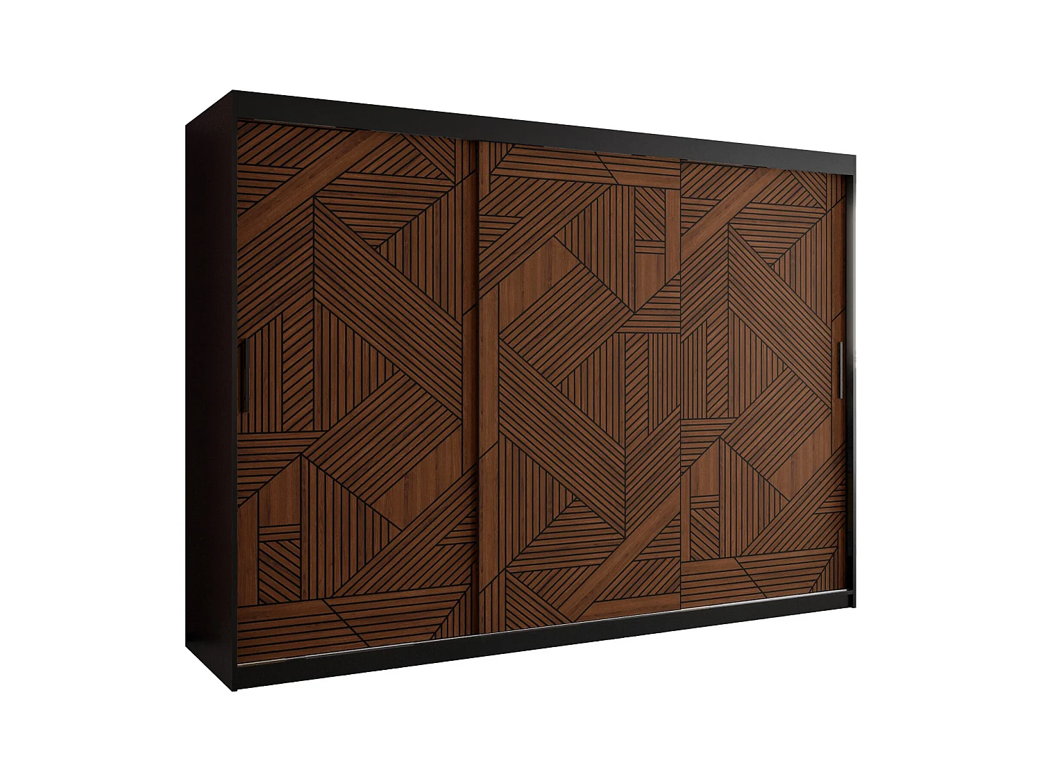 Armoire MARSYLIA 1 À Portes Coulissantes 200/250/62 3 portes (Noir)