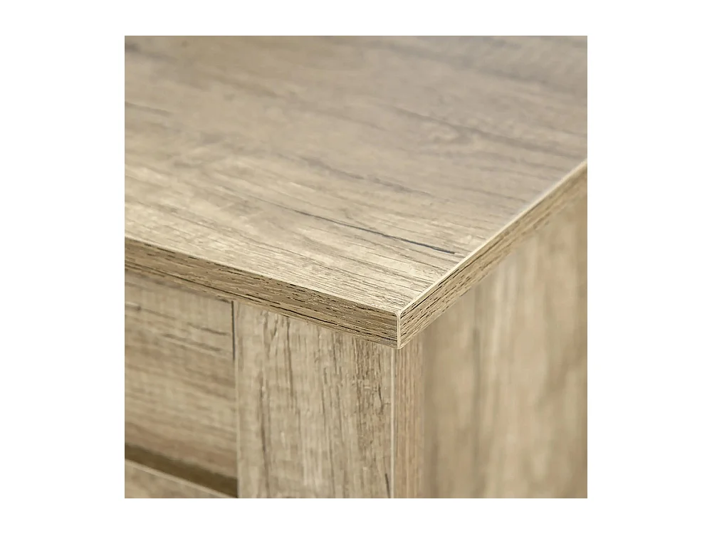 Table basse plateau relevable, table de salon avec étagères et compartiment caché,105 x 50 x 49-62,5 cm pour salon, chambre, bois chêne