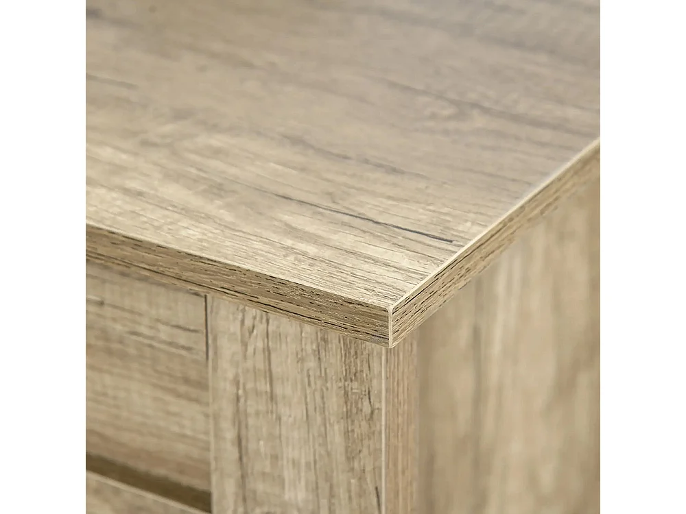 Table basse plateau relevable, table de salon avec étagères et compartiment caché,105 x 50 x 49-62,5 cm pour salon, chambre, bois chêne