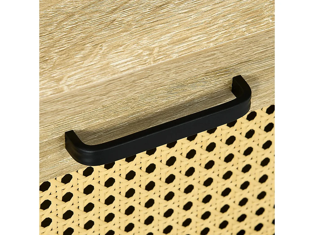 Table basse avec plateau relevable table de salon avec 2 grands tiroirs cadre en acier 106 x 56,3 x 48 cm naturel