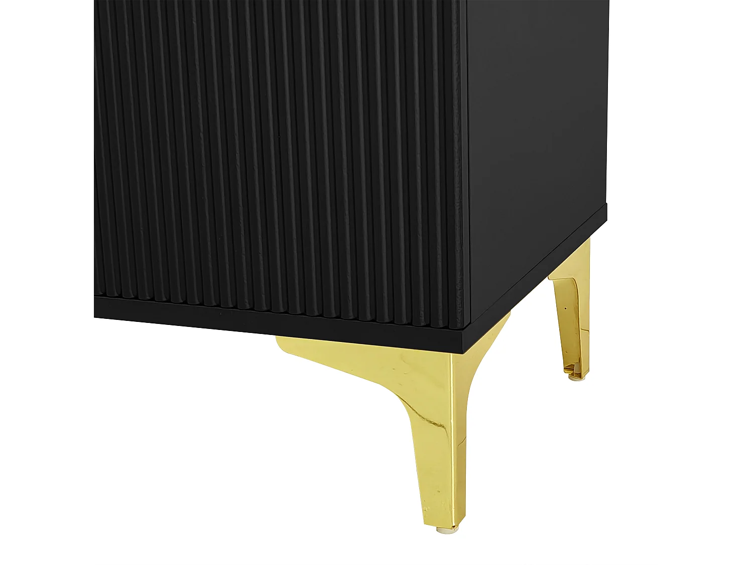 Zwarte kledingkast met 2 deuren, schoenenbank en kussen, haken, gouden poten 60,5x35,2x180,5cm