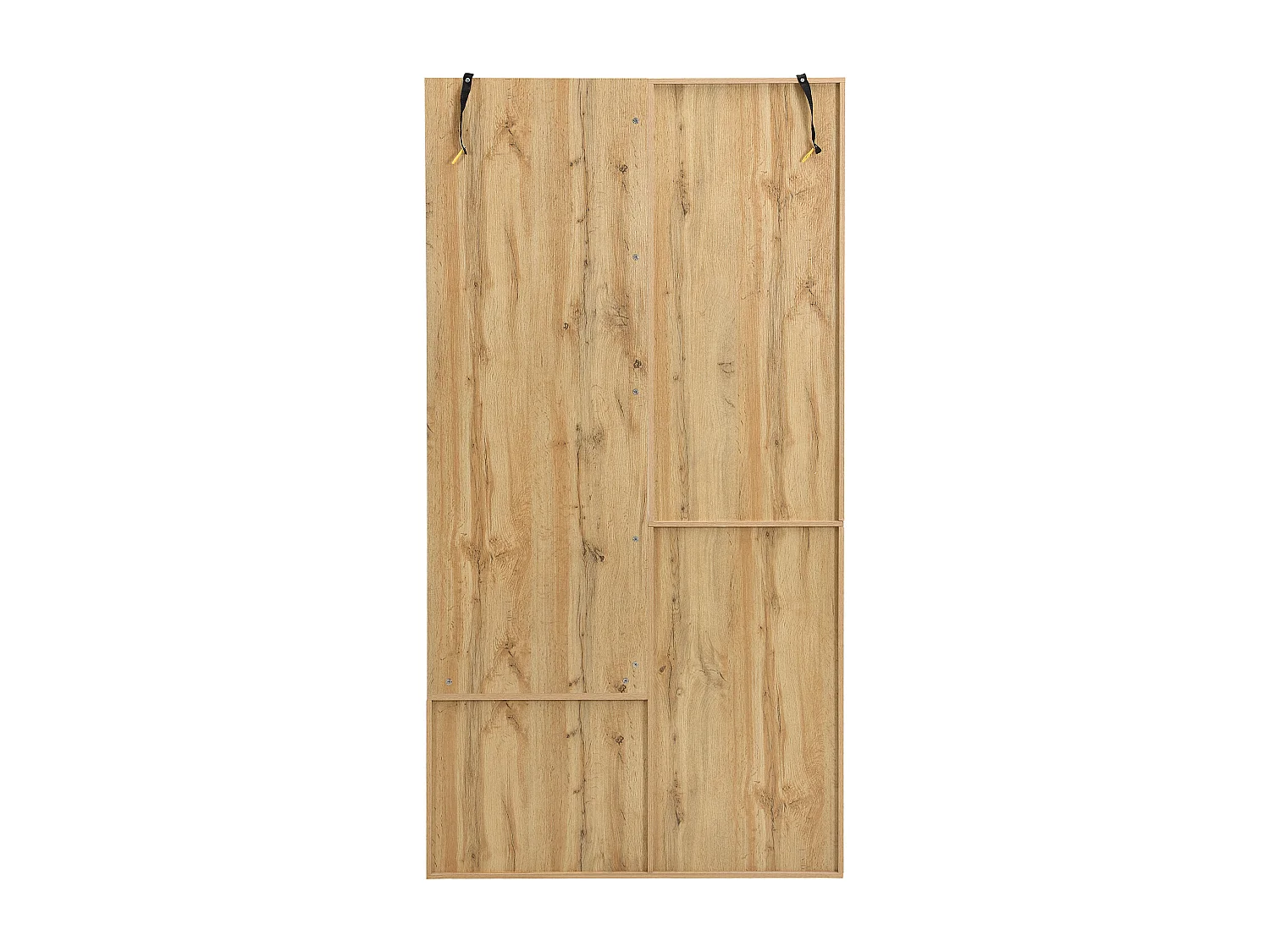 Vestiaire avec 3 portes, miroir, tiroir et 5 patères, banc, bois et noir 98,5x38x191cm