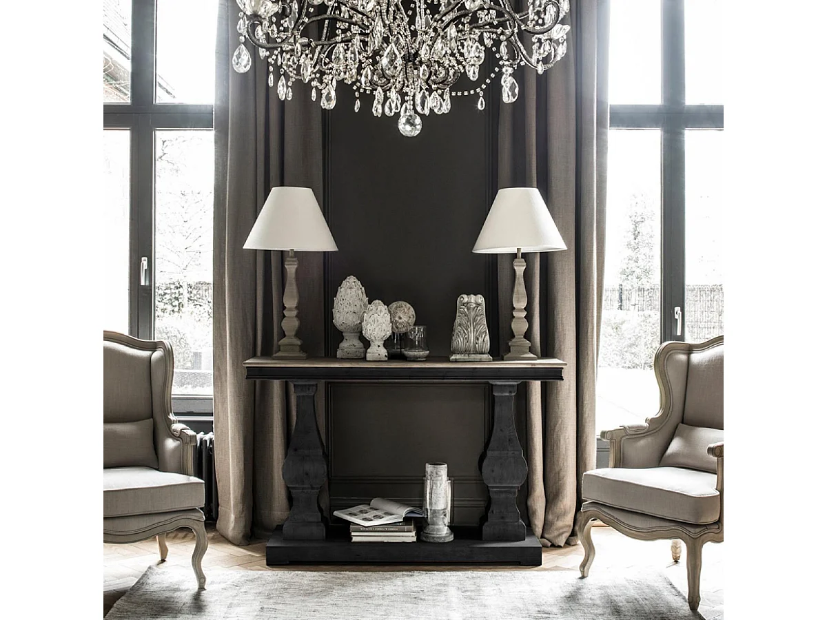 Console balustre Bois Noir - Héritage Interior's