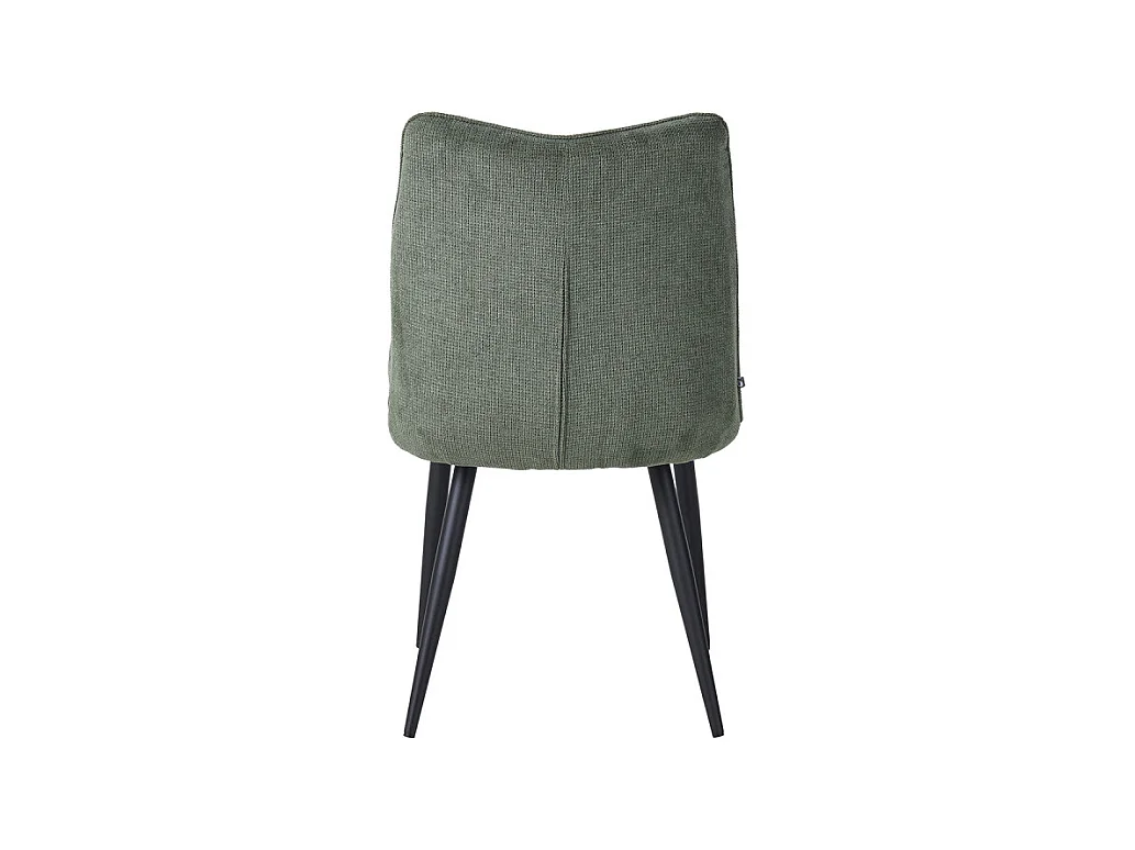 Chaise Louise tissu gris pieds métal