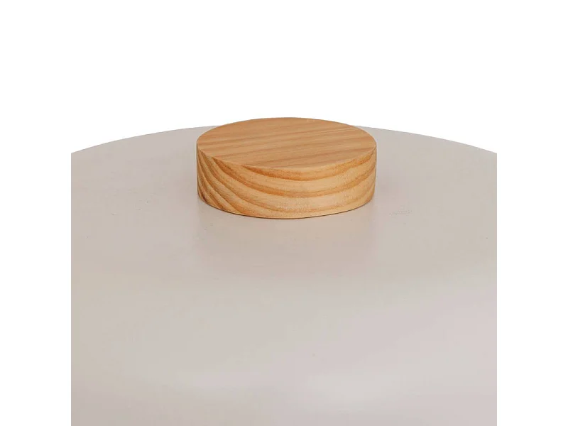 Lampe à Poser Champignon "Pola" 36cm Blanc & Naturel