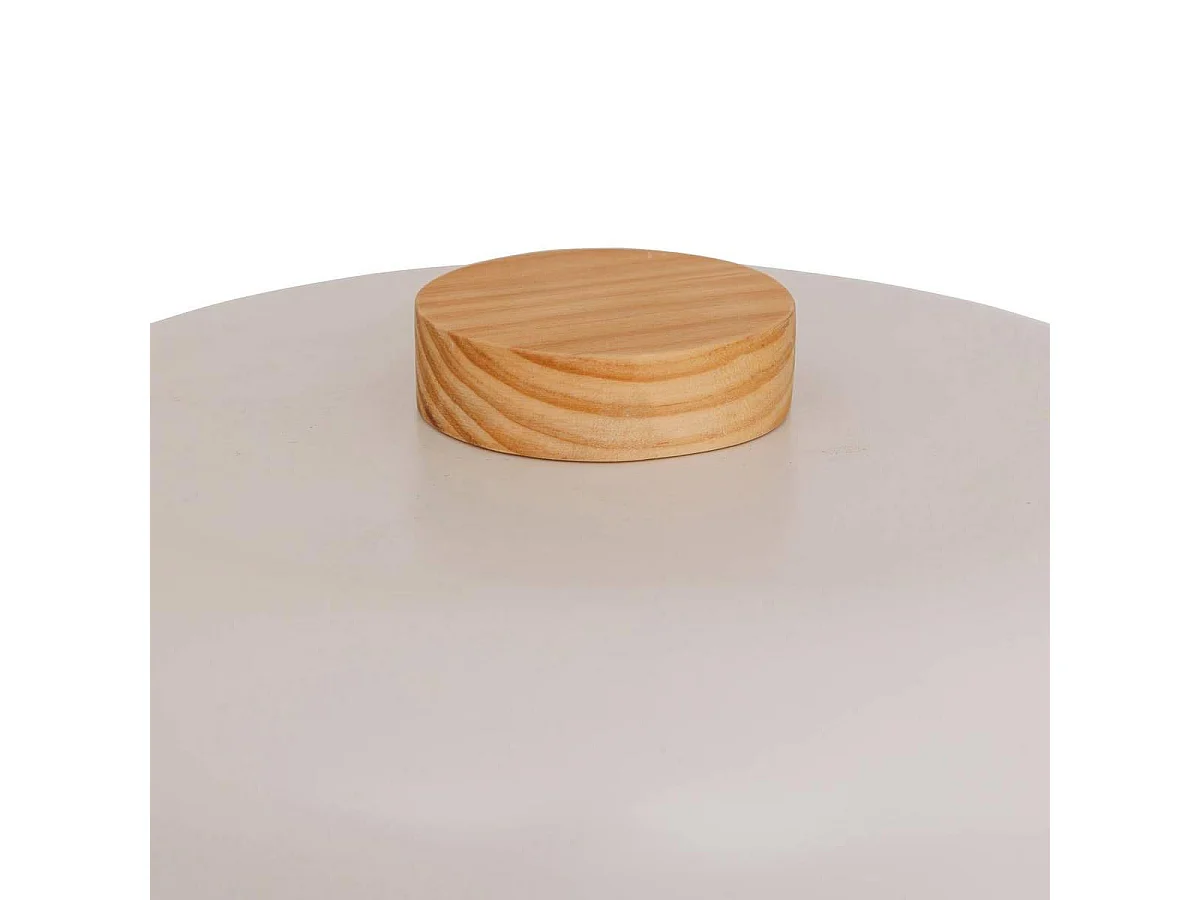 Lampe à Poser Champignon "Pola" 36cm Blanc & Naturel