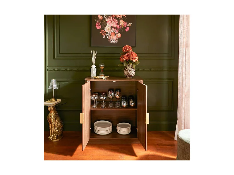 Buffet 2 portes effet noyer Wany Atmosphera