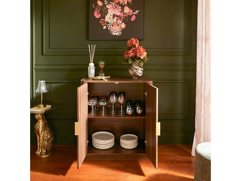 Buffet 2 portes effet noyer Wany Atmosphera