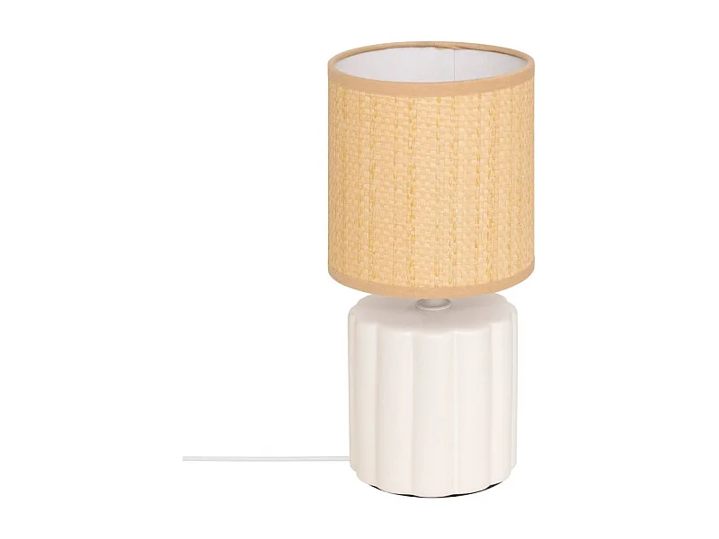 Lampe à Poser en Céramique "Tylia" 26cm Blanc