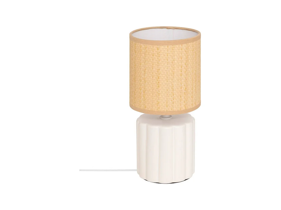 Lampe à Poser en Céramique "Tylia" 26cm Blanc