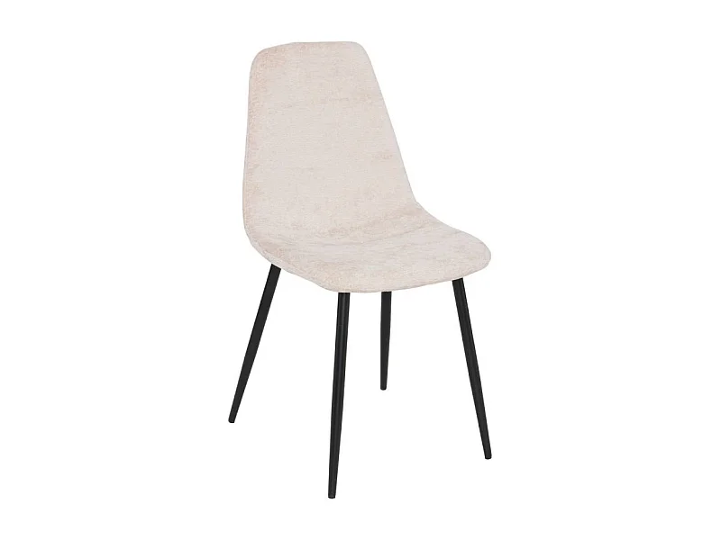 Chaise tissu chenille Tyka beige Atmosphera