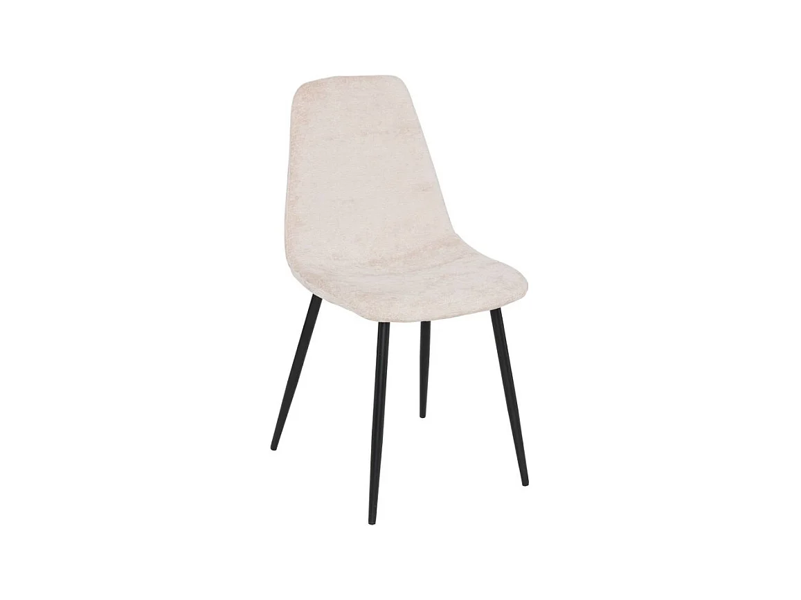 Chaise tissu chenille Tyka beige Atmosphera