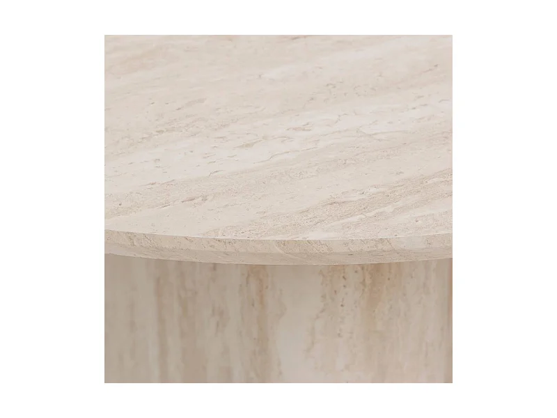 Table à manger 180 x 90 cm Anaya MDF effet travertin Atmosphera