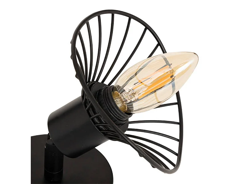 Applique Murale Orientable en Métal "Adelia" 17cm Noir