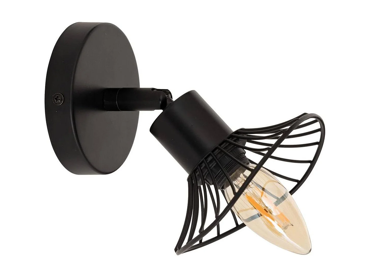 Applique Murale Orientable en Métal "Adelia" 17cm Noir