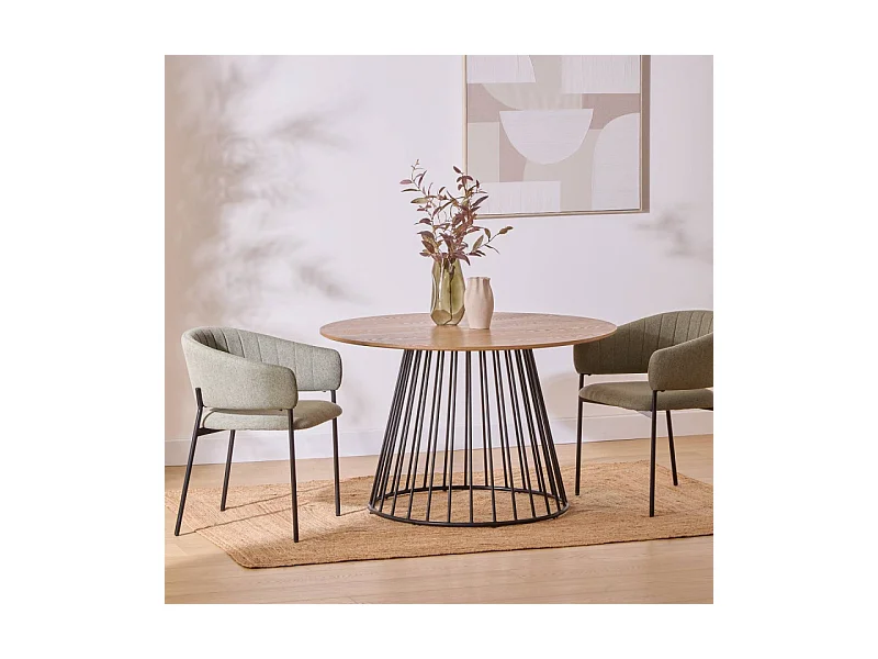 Table à Manger Design "Rayo" 120cm Naturel