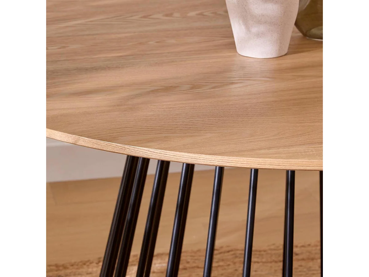 Table à Manger Design "Rayo" 120cm Naturel