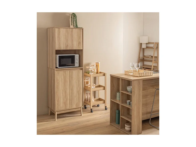 Buffet de Cuisine 4 Portes "Abana" 175cm Naturel