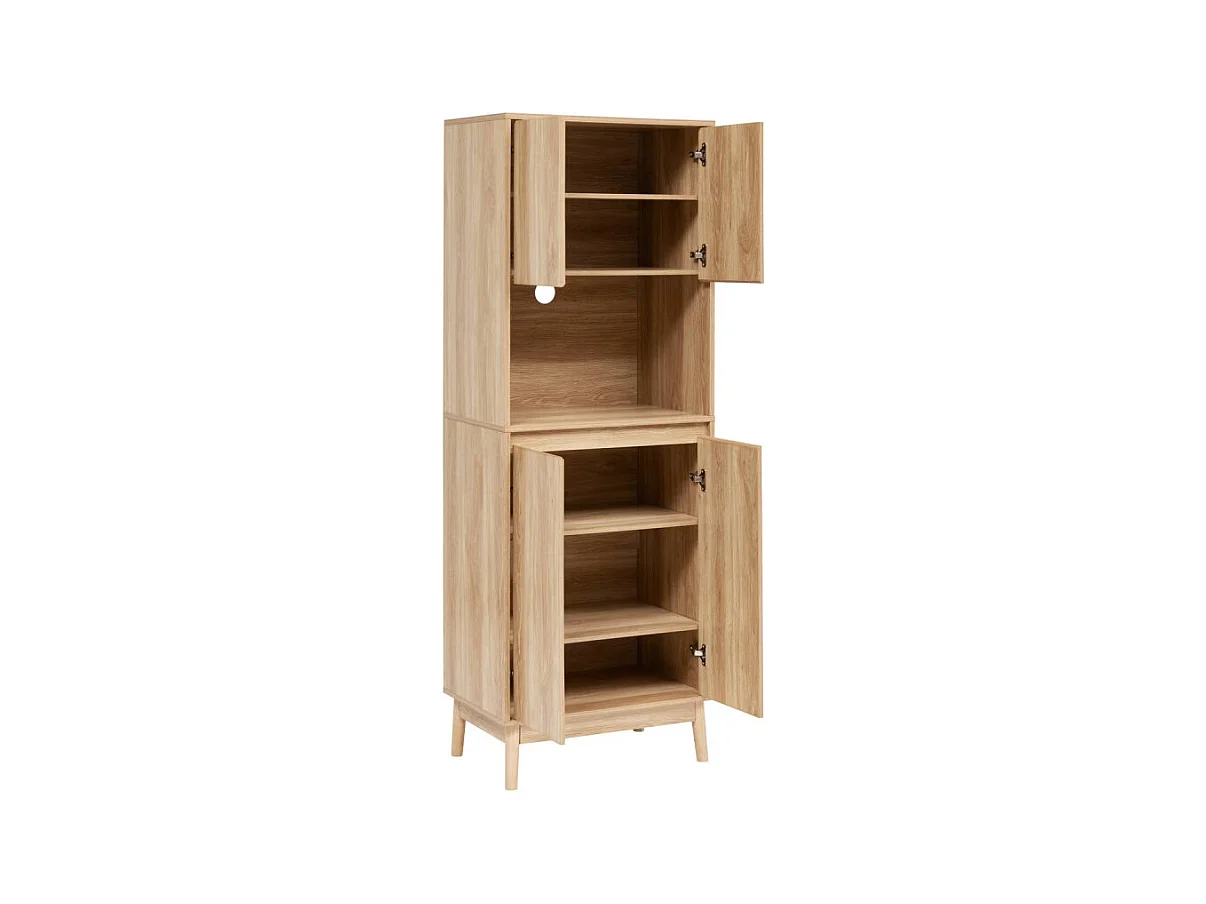 Buffet de Cuisine 4 Portes "Abana" 175cm Naturel