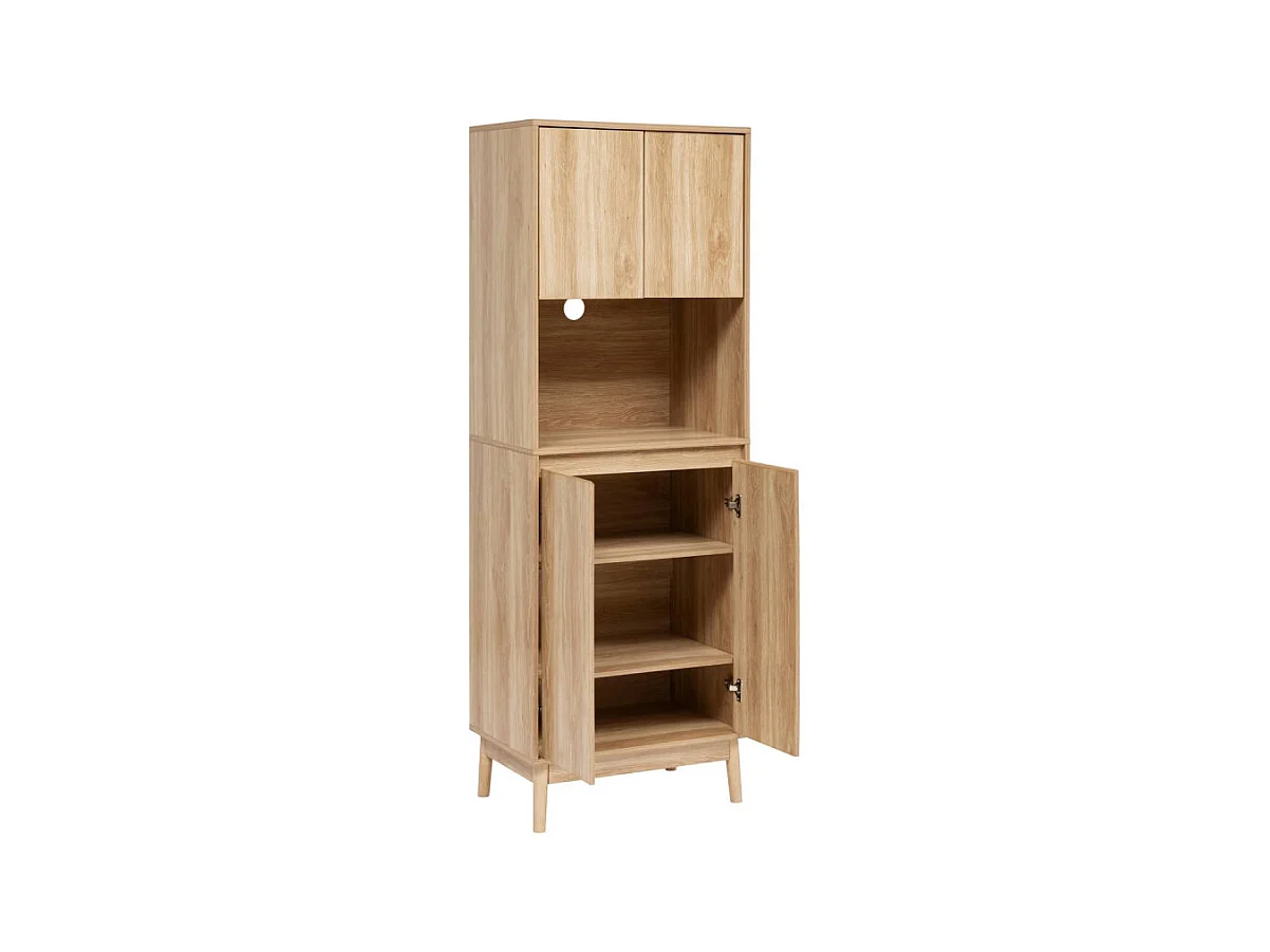 Buffet de Cuisine 4 Portes "Abana" 175cm Naturel