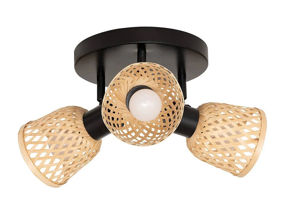 Plafonnier 3 Lampes Orientables "Lio" 25cm Naturel