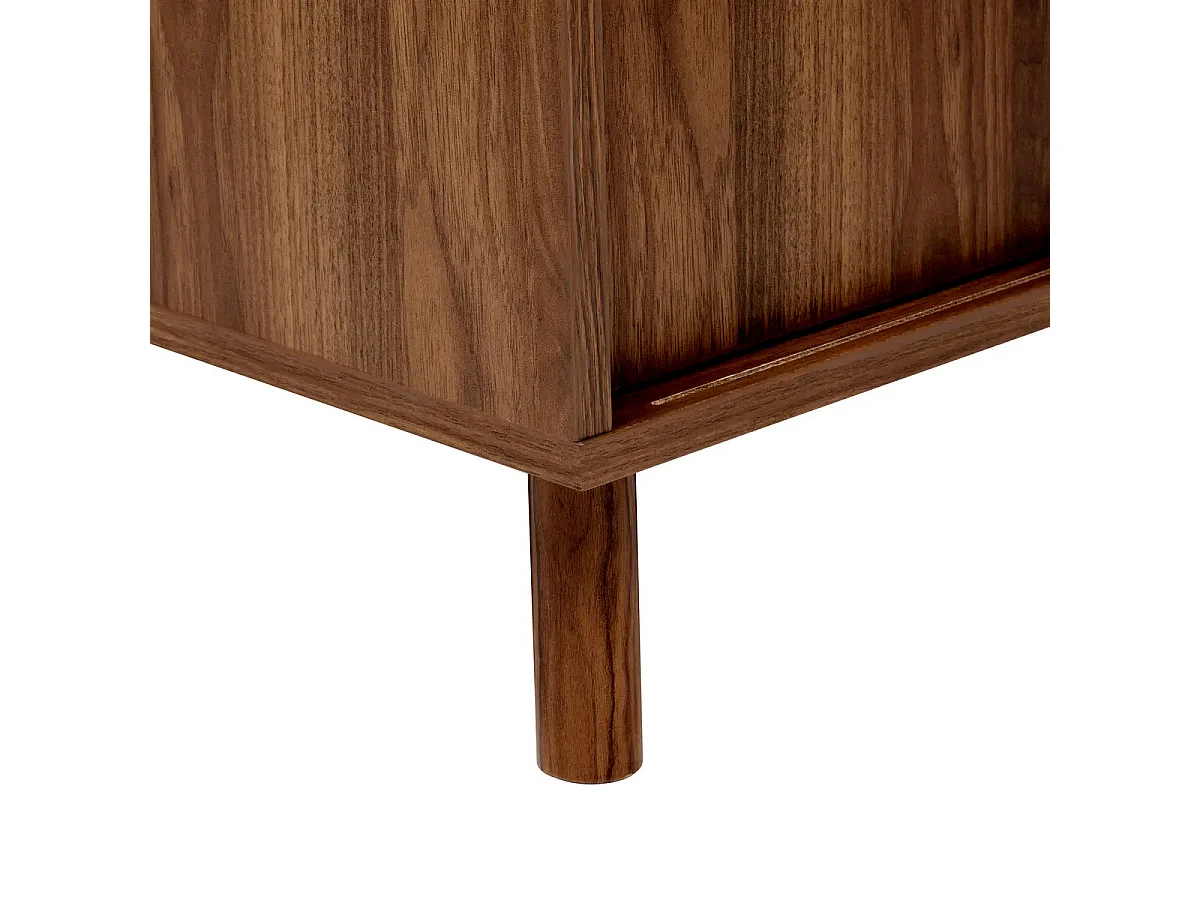 Table Basse 2 Portes Coulissantes "Slidy" 108cm Marron