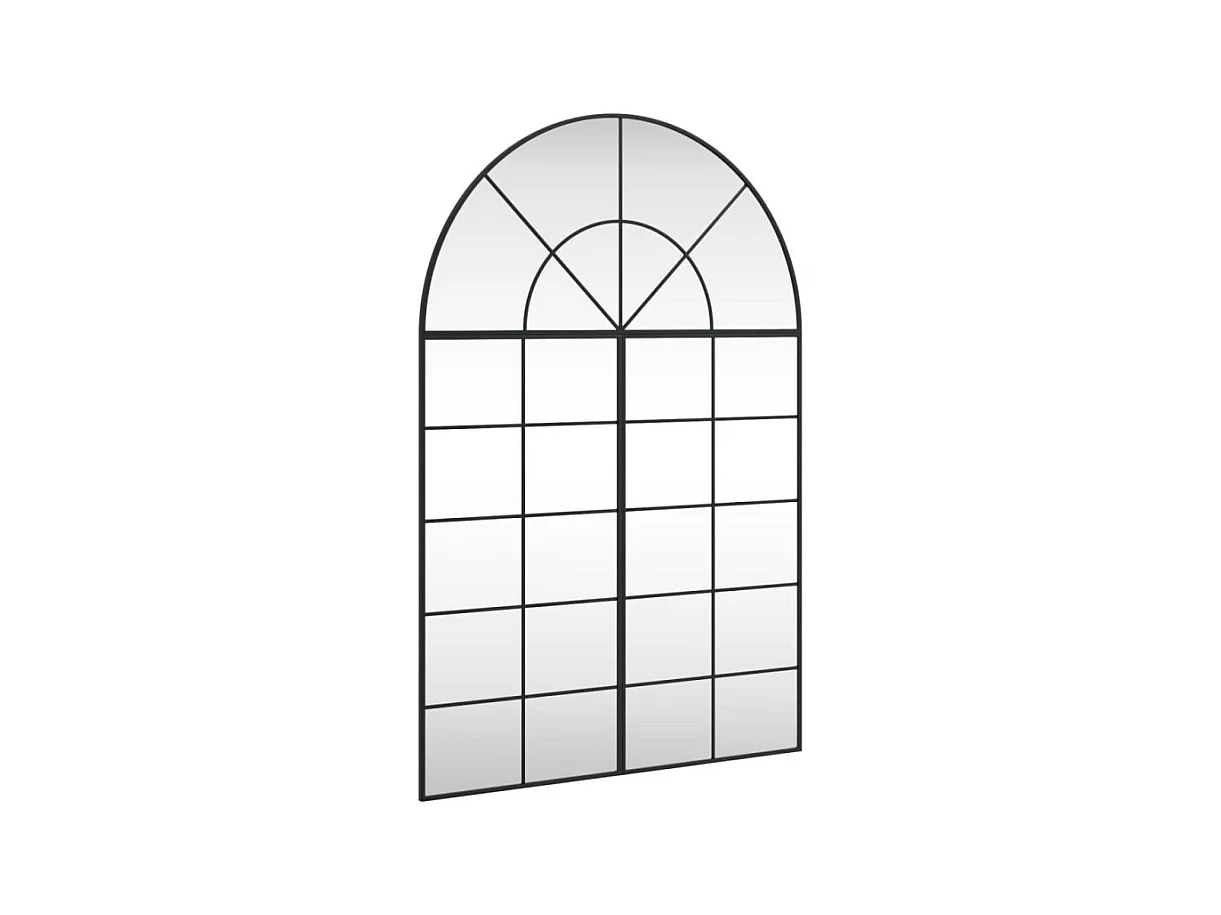 Miroir mural noir 100x150 cm arche fer