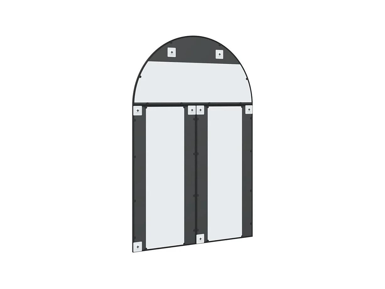 Miroir mural noir 100x150 cm arche fer