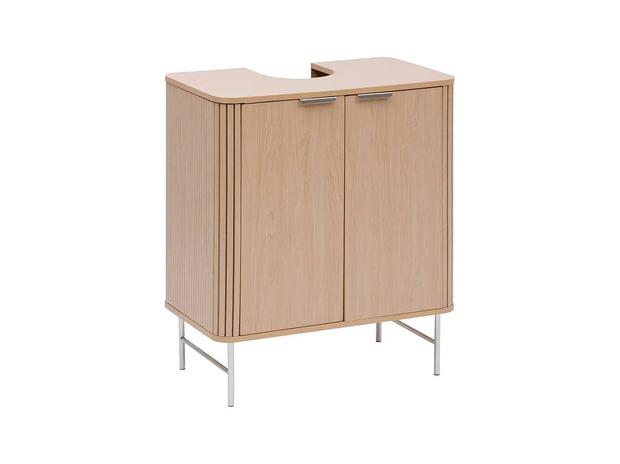 Meuble Sous Lavabo 2 Portes "Liora" 80cm Naturel