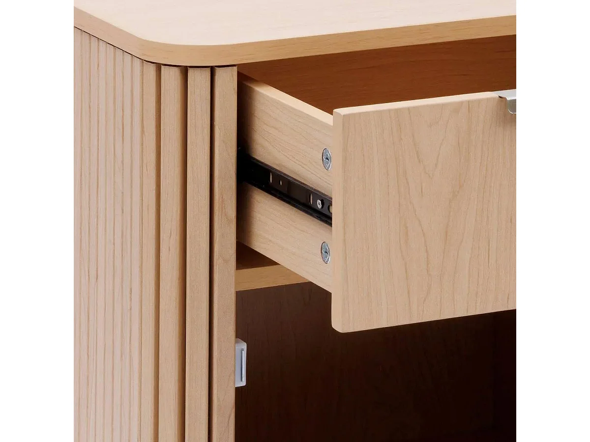 Meuble Sous Lavabo 2 Portes "Liora" 80cm Naturel