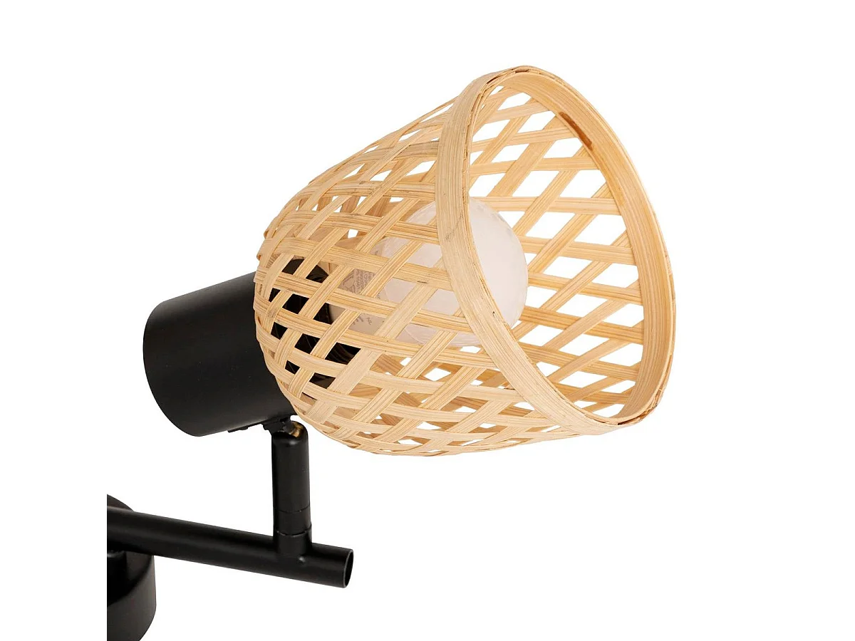 Plafonnier 2 Lampes Orientables "Lio" 28cm Naturel