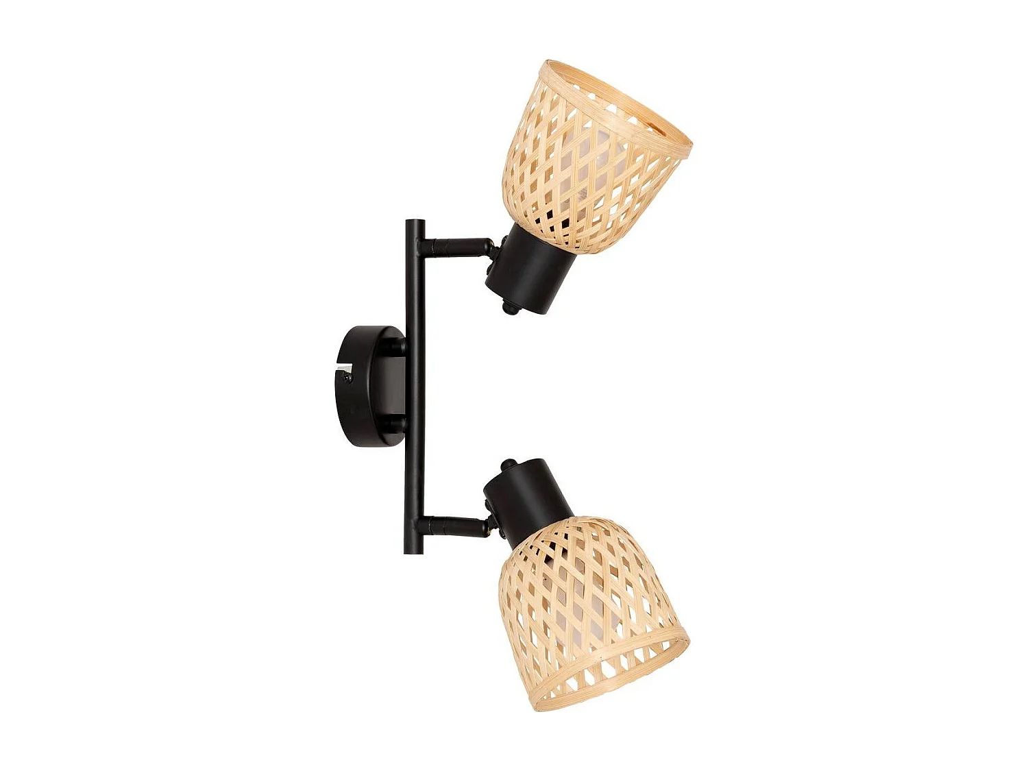 Plafonnier 2 Lampes Orientables "Lio" 28cm Naturel