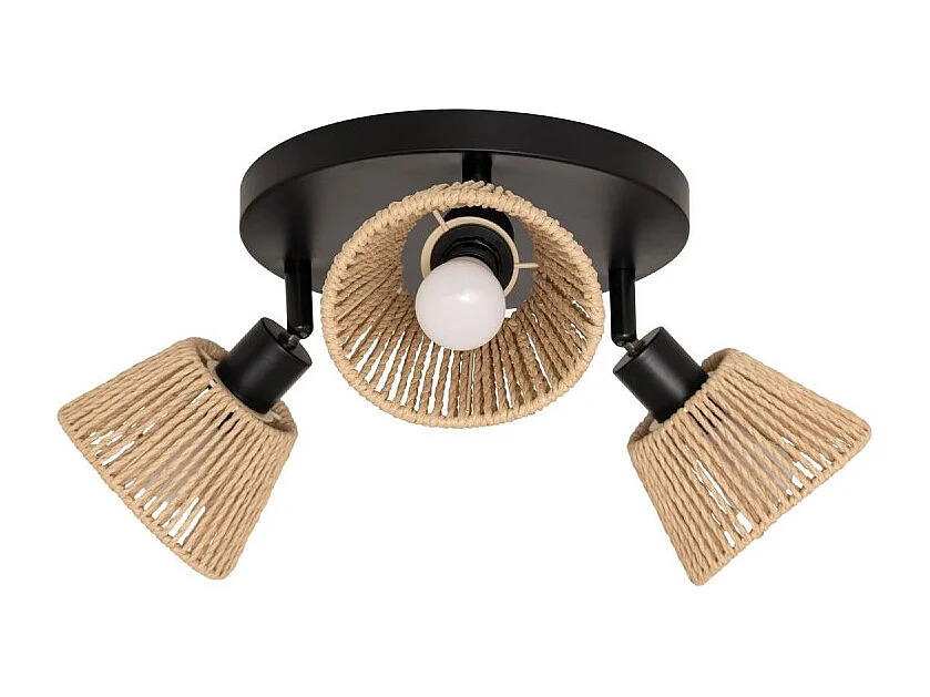 Plafonnier 3 Lampes Orientables "Myha" 25cm Naturel