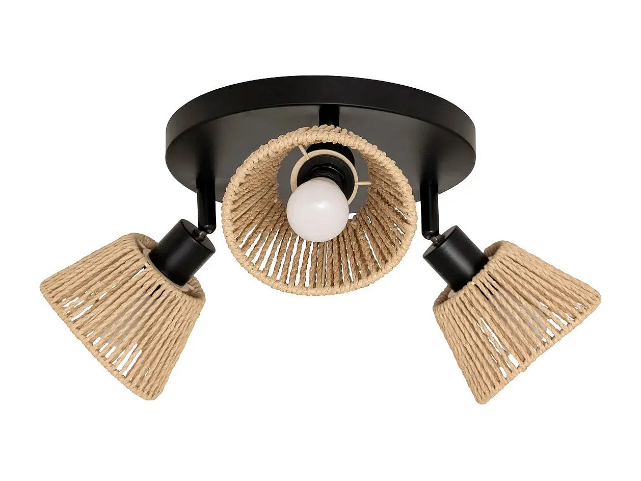 Plafonnier 3 Lampes Orientables "Myha" 25cm Naturel