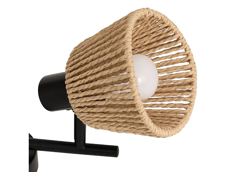 Plafonnier 2 Lampes Orientables "Myha" 28cm Naturel