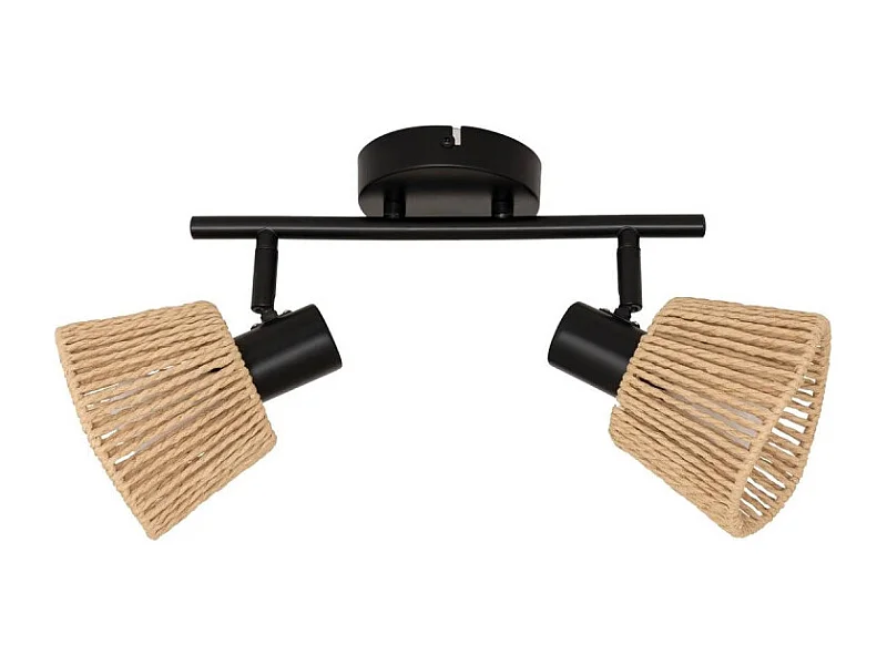 Plafonnier 2 Lampes Orientables "Myha" 28cm Naturel