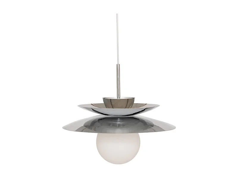 Lampe Suspension en Métal "Omia" 38cm Argent